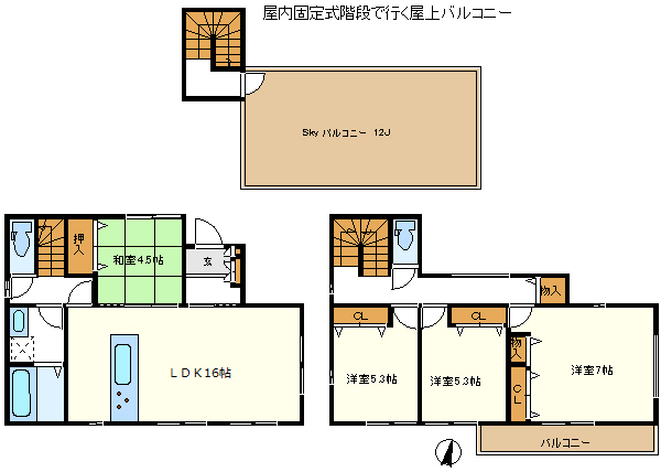 バルコニー【金属防水工法　水栓付】