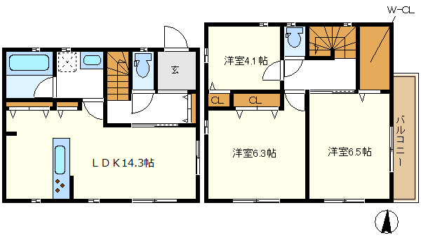 ２号棟　Ｗ－ＣＬ付