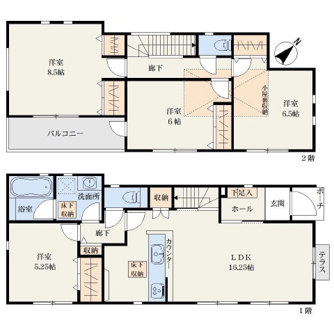 ４号棟　客室などに利用可能なＬＤＫと分離した５．２Ｊ