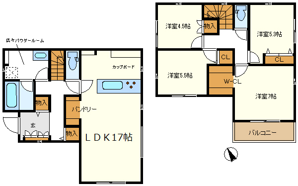３号棟　広めの玄関ｓｐａｃｅとパンドリー付