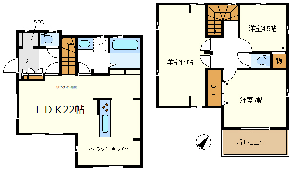 家族構成により間取り変更可能な１１Ｊ