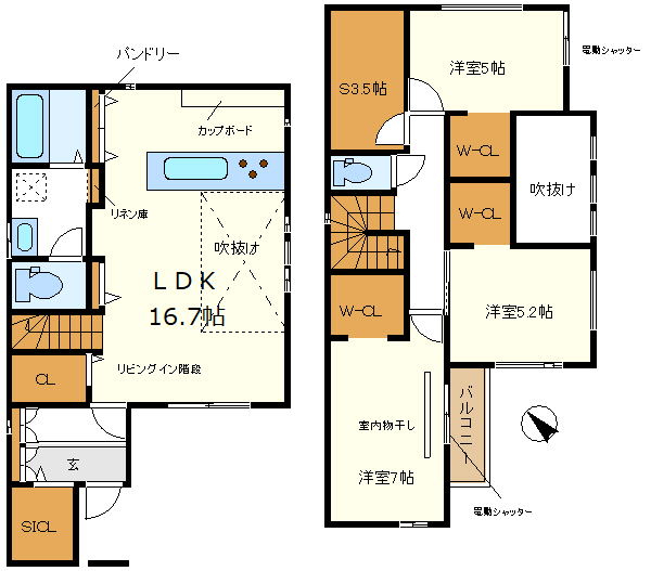 収納豊富な設計です