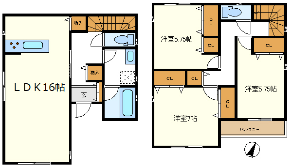 ４号棟　全室ＣＬと便利な廊下収納