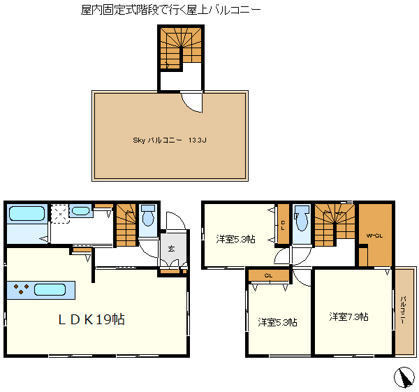 断熱重視の為、水回り窓ありません。