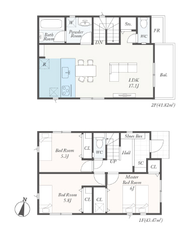 ２号棟　全室ＣＬ付　広めの玄関