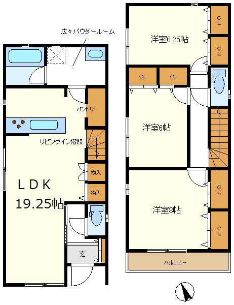 ３号棟　パンドリーと壁１面のＣＬ