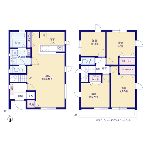 ２号棟　全室洋室２面採光、ワイドバルコニー
