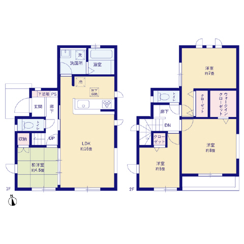 ６号棟　全室２面採光、Ｗ－ＣＬ