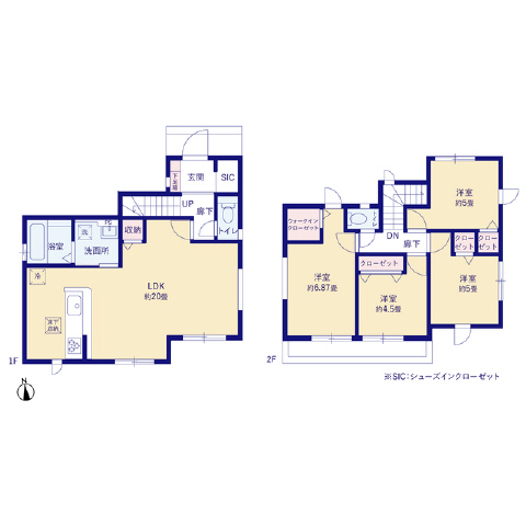 ２号棟　全室洋室、Ｗ－ＣＬ