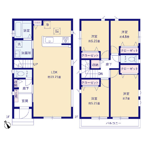 ２号棟　全室２面採光、ワイドバルコニー