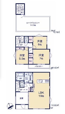 少し広めの洗面室