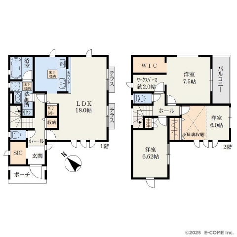 １部シャッター付　Ｓ－ＩＣＬ　Ｗ－ＣＬ　ワークスペース付
