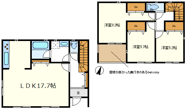 ５号棟　対面式ではありませんので、リビング広く感じます