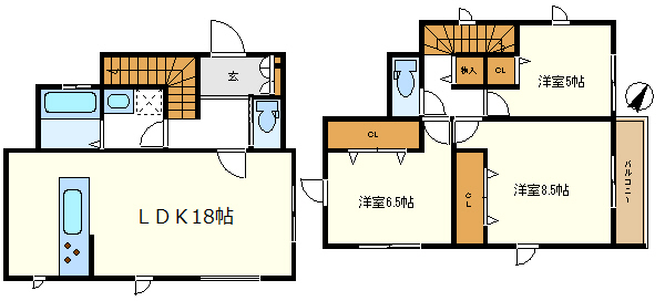 ３号棟　全室洋室２面採光