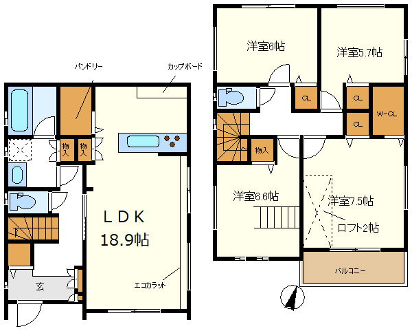 リビング壁１面　エコカラット仕様です