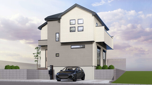 外壁イメージパース　風景　車等は含まれません