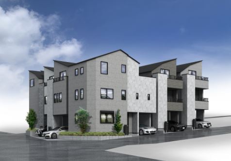 外壁パース　風景　車　植栽等は含まれません