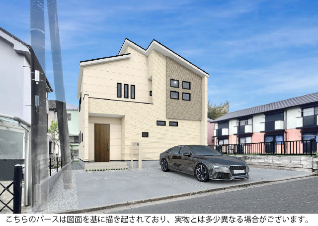 外壁イメージパース　風景　車等は含まれません