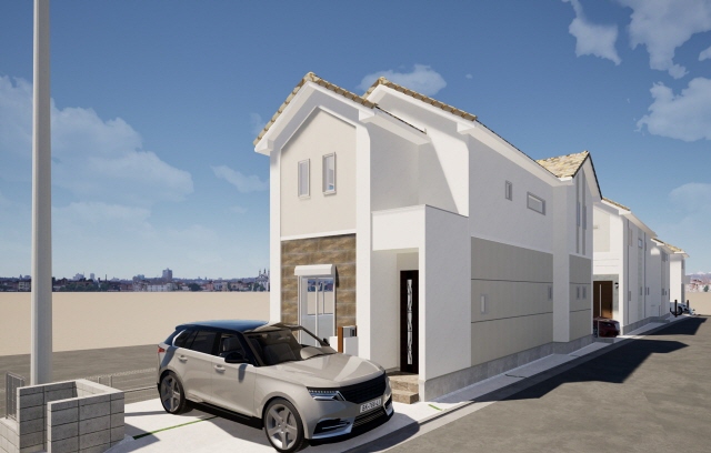 建物のみのパースとなりますので、近隣風景・車等は含まれておりません。