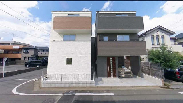 外観パース　白１号棟、車等は含まれません