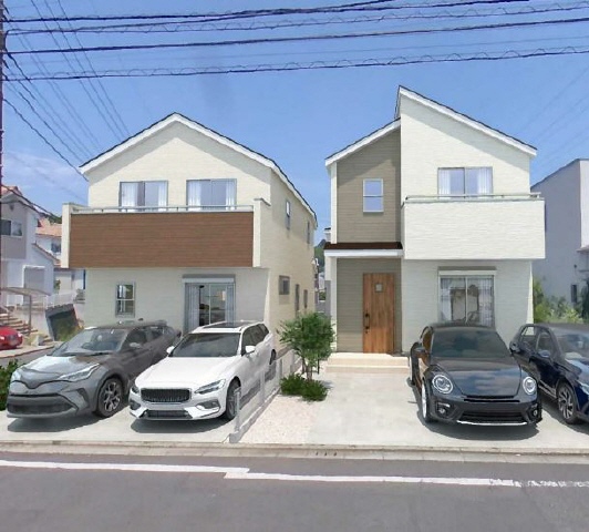 ３-４号棟　外壁イメージパース　風景　車等は含まれません