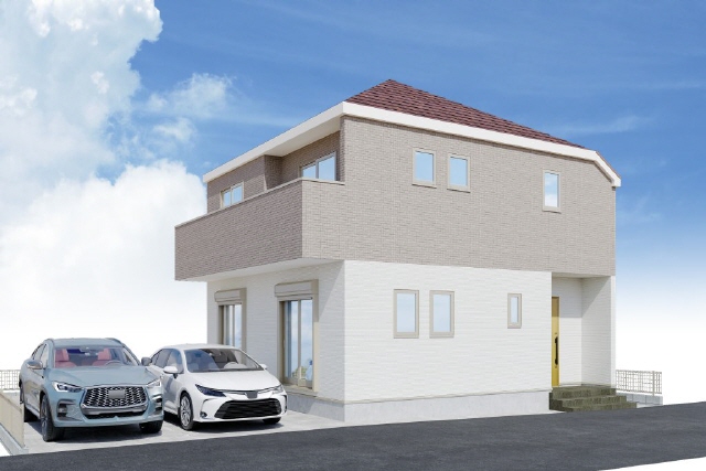 外観パース　風景　自動車等は含まれません