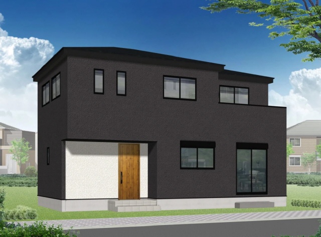 外壁のみのイメージパース　風景自動車等は含まれません。