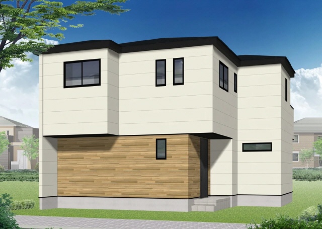 外壁のみのイメージパース　風景自動車等は含まれません。