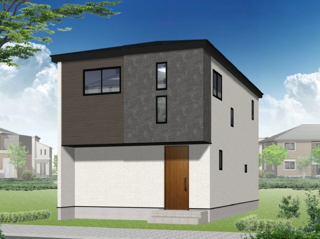 外壁のみのイメージパース　風景自動車等は含まれません。