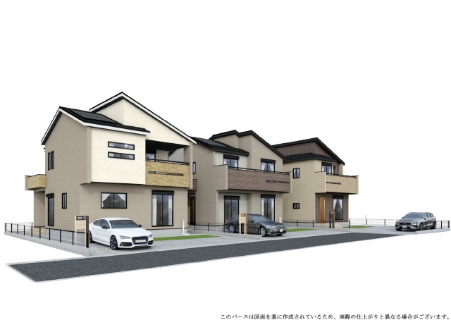 外壁パース　風景　車等は含まれません