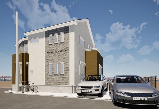 外壁イメージパース　風景　車等は含まれません