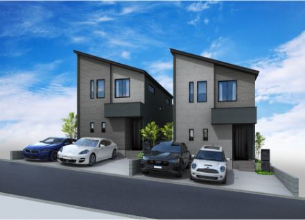 外壁パース　風景　車　植栽等は含まれません