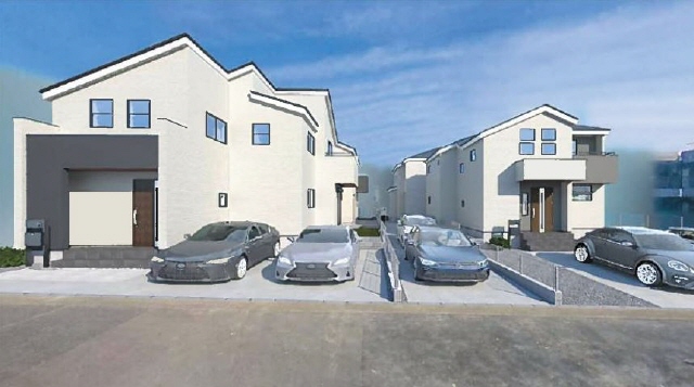 外壁イメージパース　風景　車等は含まれません