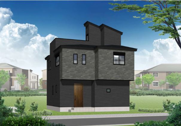 外壁のみのイメージパース　風景自動車等は含まれません。