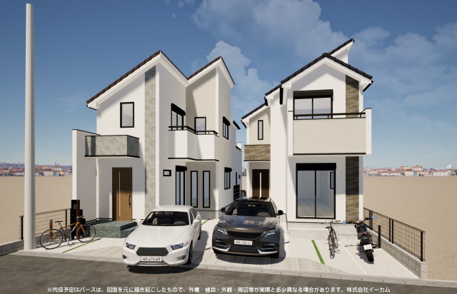 外観パース　風景　車等は含まれません