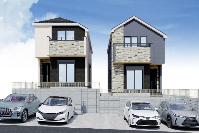 外観パース　風景　自動車等は含まれません１－２号棟