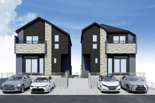 外壁イメージパース　風景　車等は含まれません