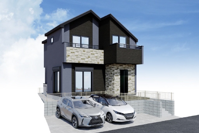 外壁イメージパース　風景　車等は含まれません