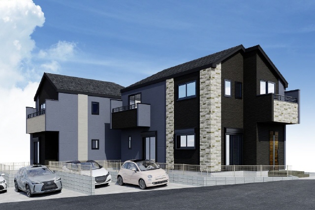 外壁イメージパース　風景　車等は含まれません