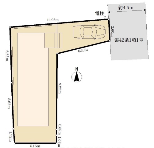 ＊建築確認対象面積94.03平米、東側隣地の屋根・雨樋一部越境部分（約2.38平米）を除外して申請等